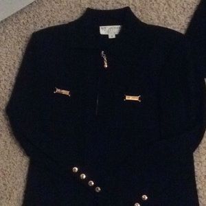 Vintage Couture  St John Knits Black Suit Set